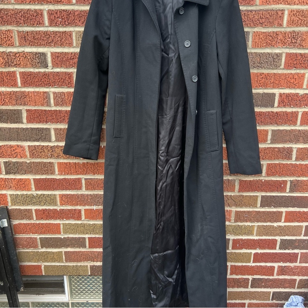 Express Black Collared Button Down Long Sleeve Ov… - image 2